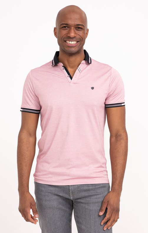 Polo manches courtes BRIQUE