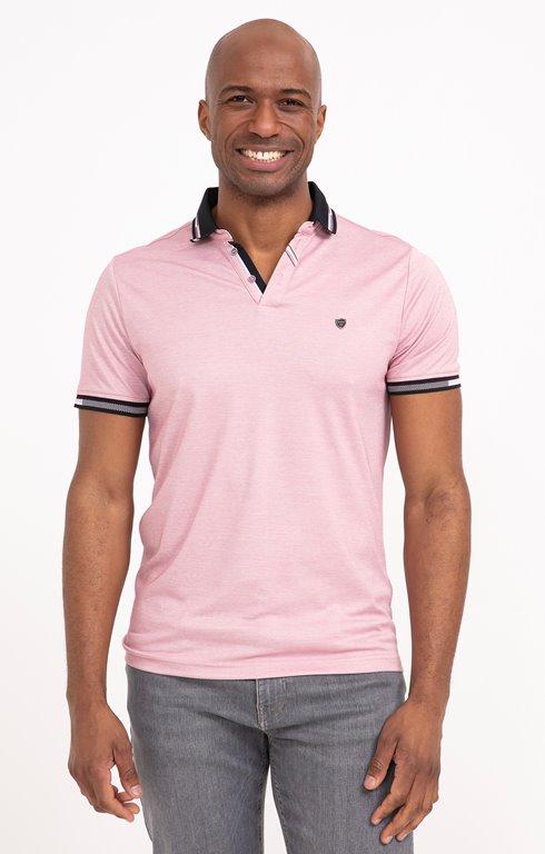 Polo manches courtes BRIQUE