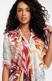 Chemise imprimée feuillage
