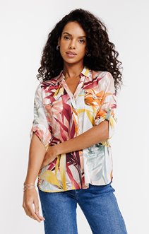 Chemise imprimée feuillage