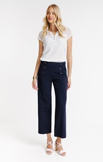 Pantalon maille coupe large