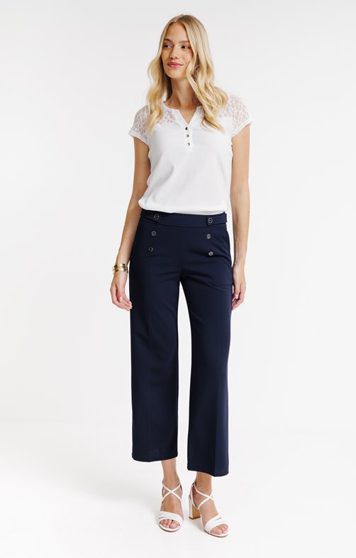 Pantalon maille coupe large