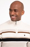 Pull col montant rayé