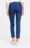 Pantacourt coupe slim broderie fleurs