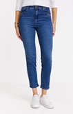 Pantacourt coupe slim broderie fleurs