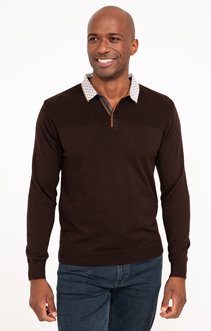 Pull col polo avec chemise