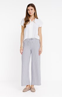 Pantalon fluide rayé coupe jogging