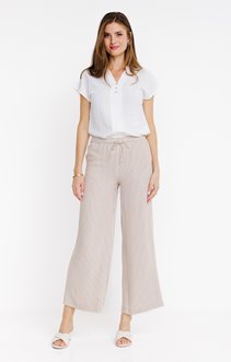 Pantalon fluide rayé coupe jogging