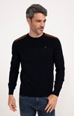 Pull col rond uni suede