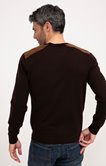 Pull col rond uni suede