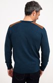 Pull col rond uni suede