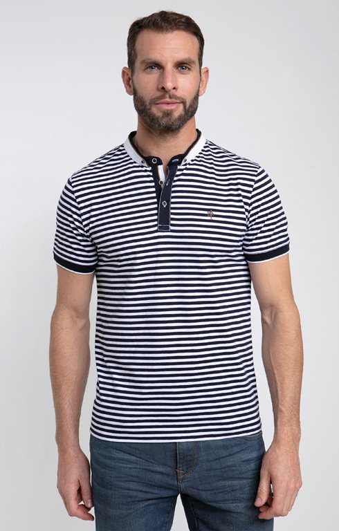 Tee-shirt marinière avec logo brodé