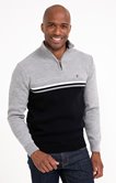 Pull col montant rayé Lazy 