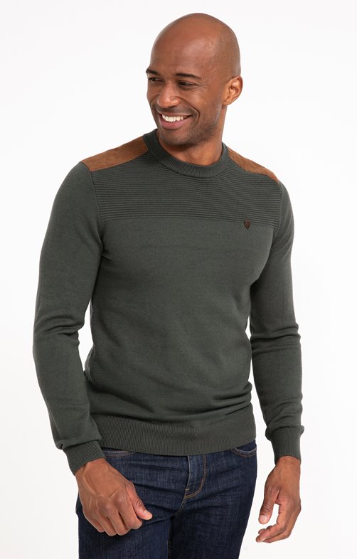 Pull col rond uni Sued