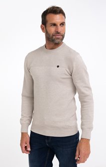 Pull col rond uni Rizzy