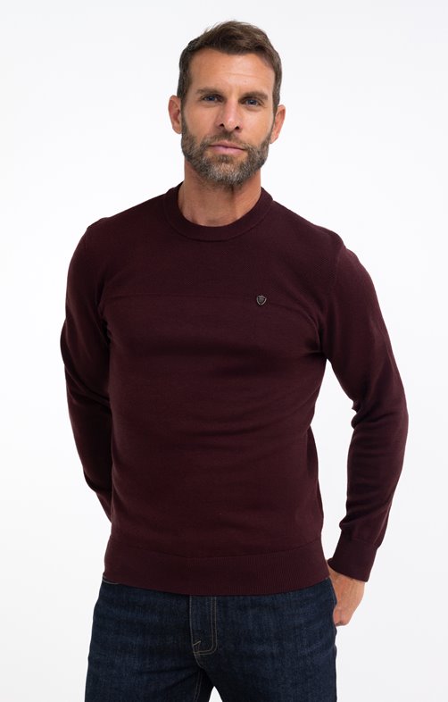 Pull col rond uni Rizzy