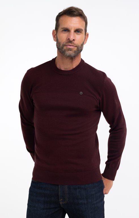Pull col rond uni Rizzy