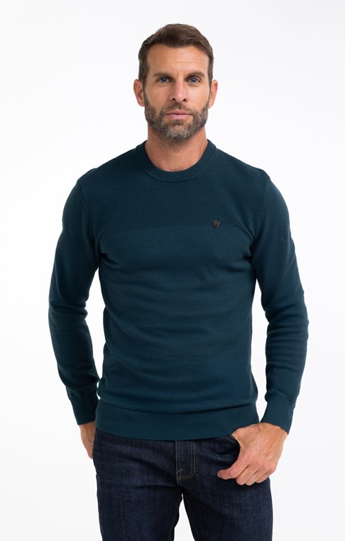 Pull col rond uni Rizzy