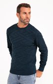 Pull col rond jacquard zaggy
