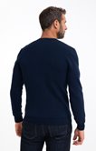 Pull col rond bicolore Marin