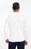 Pull col rond uni jacquard Chenille