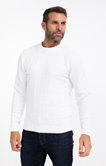 Pull col rond uni jacquard Chenille