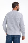 Pull col rond uni jacquard Nuage