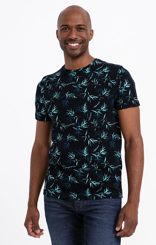 T-Shirt manches courtes Homme ❤️ AT COMPANY Armand Thiery Taille S Blanc Rayé