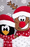 Pull noël renne et pingouin