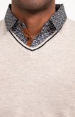 Pull col V avec chemise Lup