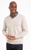 Pull col V avec chemise Lup