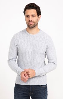 Pull col rond uni flaty
