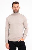 Pull uni col roulé 