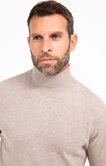 Pull uni col roulé 