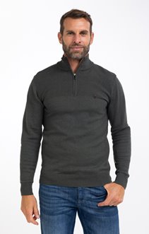 Pull col montant uni Mousse