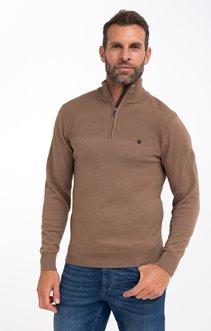 Pull col montant uni Mousse