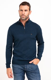 Pull col montant uni Mousse