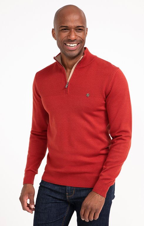 Pull col montant uni Mousse