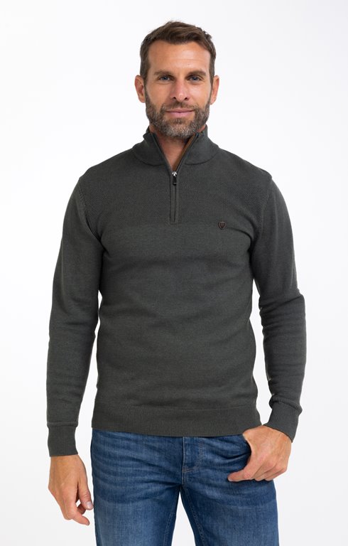 Pull col montant uni Mousse