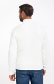 Pull col montant uni jacquard Snow