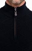 Pull col montant jacquard uni Losange