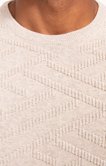 Pull col rond uni jacquard Zaggy