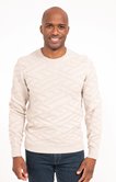Pull col rond uni jacquard Zaggy