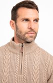 Pull col montant uni torsade