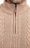 Pull col montant uni torsade