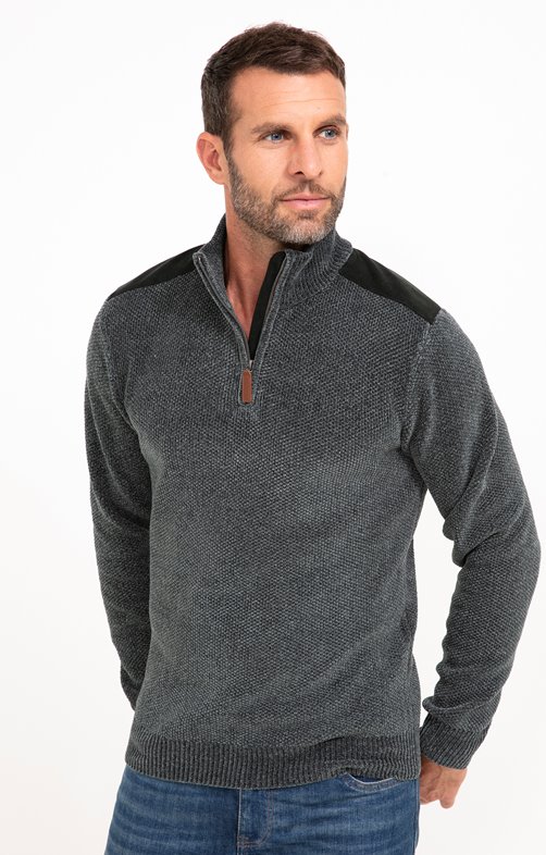 Pull col montant Chenille