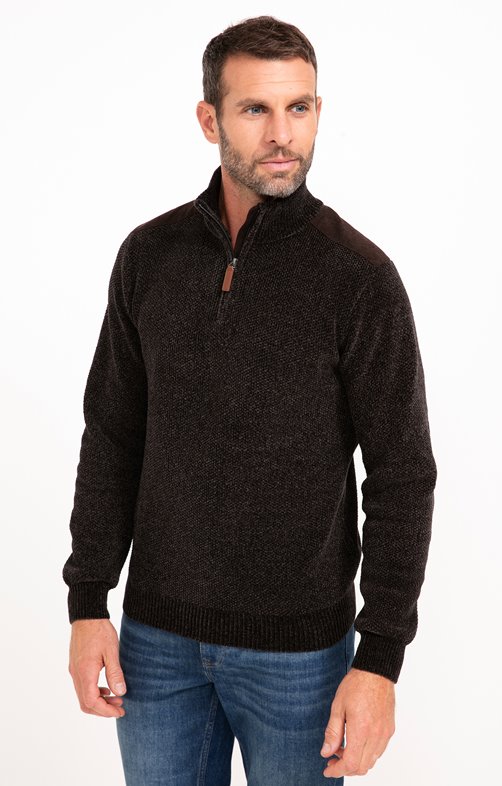 Pull col montant Chenille