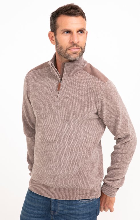 Pull col montant Chenille