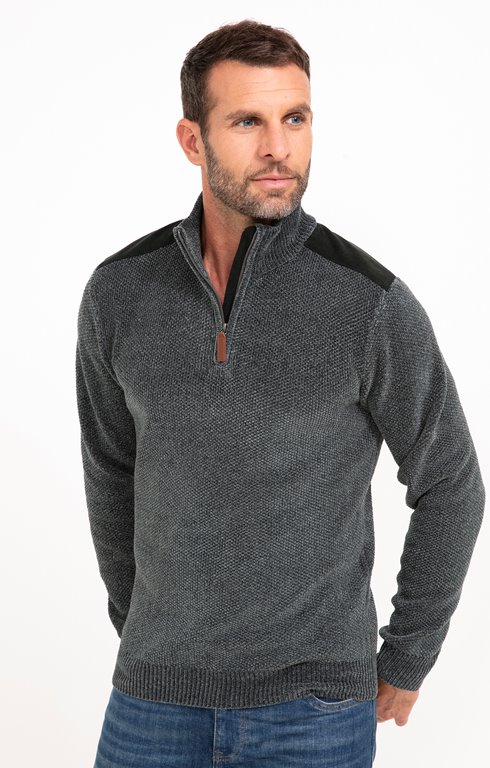 Pull col montant Chenille