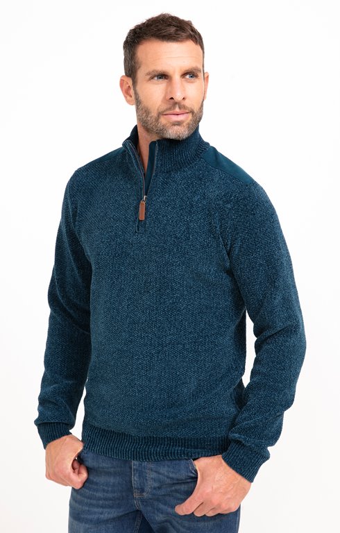 Pull col montant Chenille